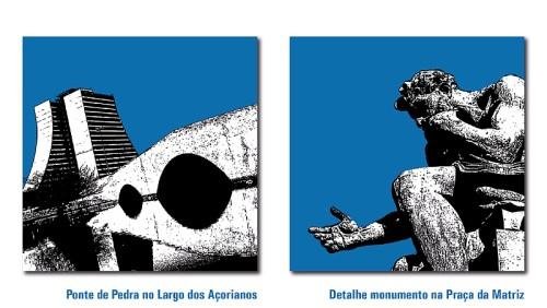 Em v&iacute;deo contando com fotografias manipuladas e transformadas em ilustra&ccedil;&otilde;es, Santolin faz uma viagem pelo grafismo da cidade de Porto Alegre, numa homenagem aos seus 250 anos