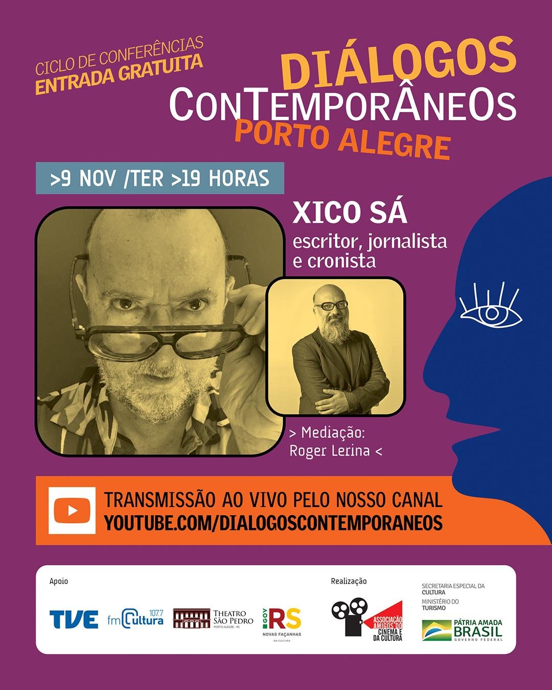 Convidado desta ter&ccedil;a-feira, Xico S&aacute; &eacute; cronista do jornal El Pa&iacute;s e do Di&aacute;rio do Nordeste. Participou de programas televisivos e &aacute; autor de dezenas de livros, sendo o mais recente, "Cr&ocirc;nicas para Ler em Qualquer Lugar".