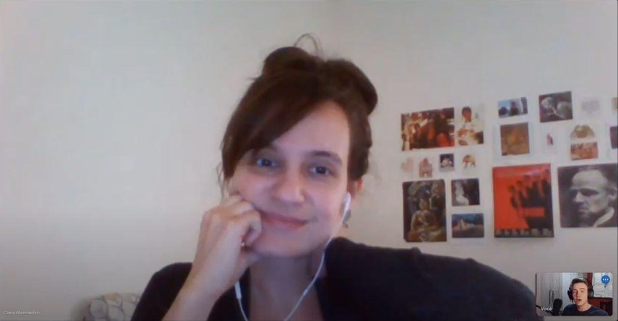 Clara Corleone participa de entrevista virtual