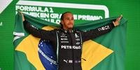 Lewis Hamilton após vencer o GP de São Paulo em 2021