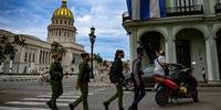 Patrulhas policiais foram espalhadas pelo centro de Havana