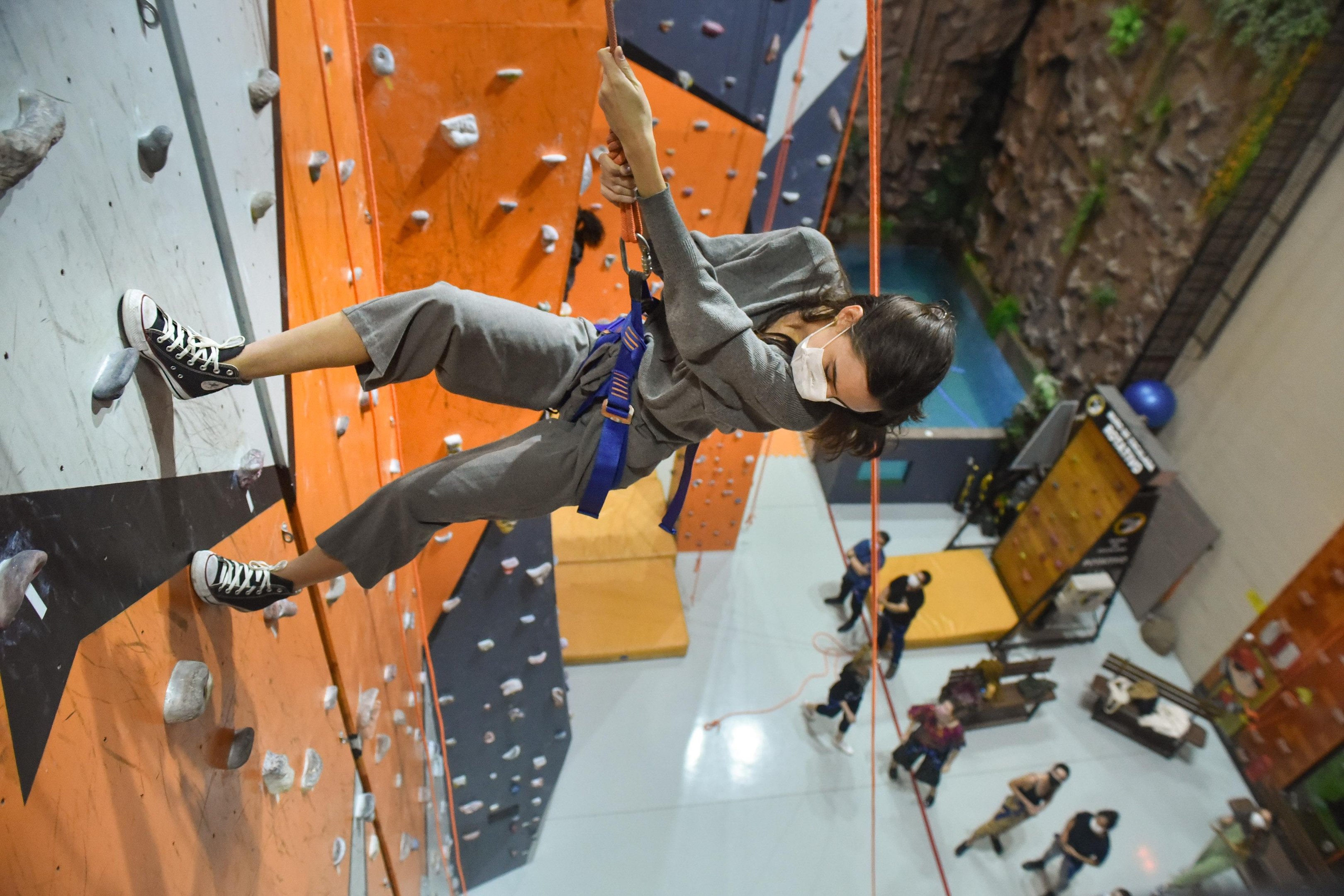 Em outubro &uacute;ltimo, os inscritos participaram de uma viv&ecirc;ncia de escalada em uma parede de 12m de altura.