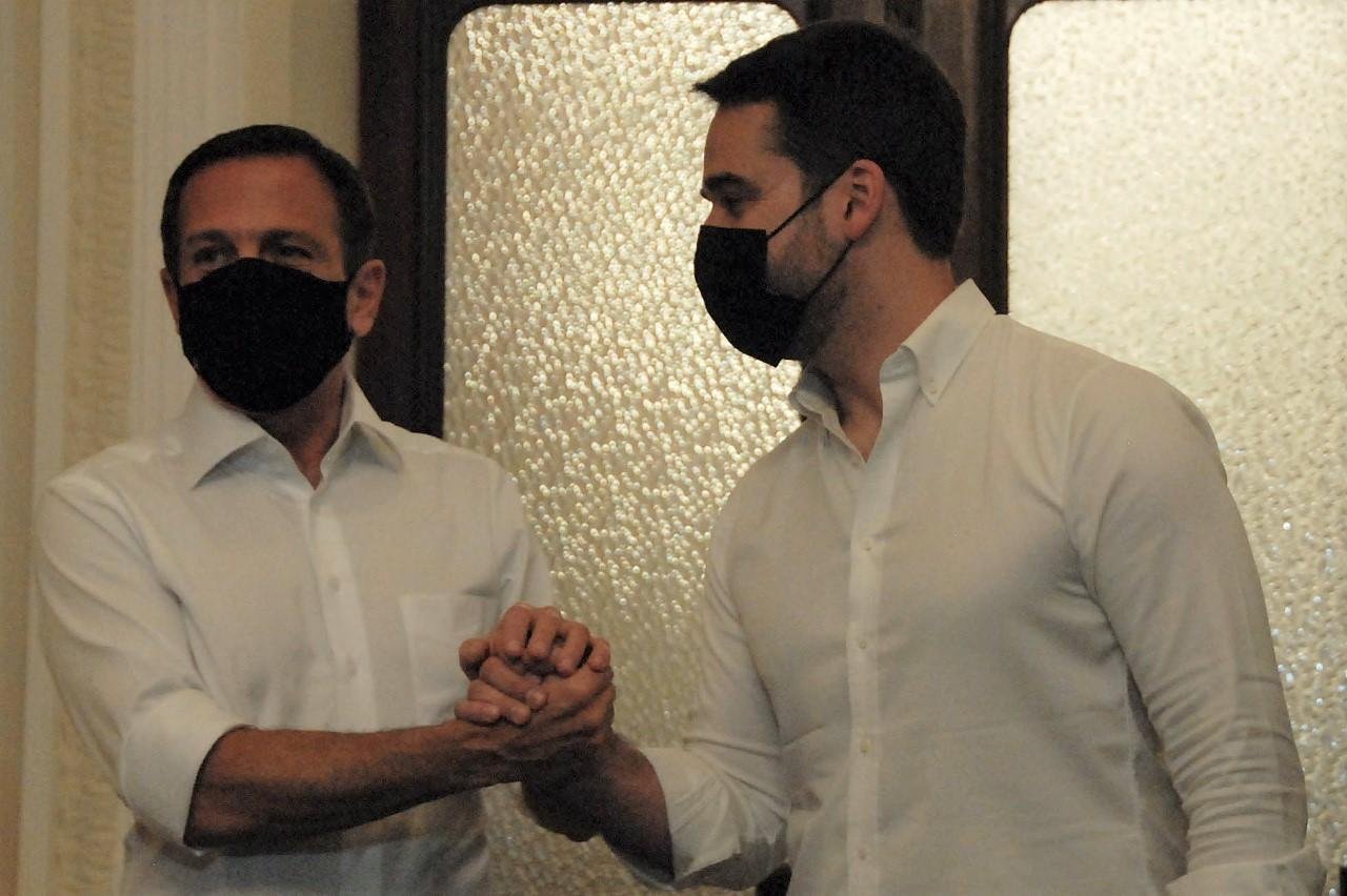 Candidatos advers&aacute;rios se encontraram no Piratini, na &uacute;ltima semana
