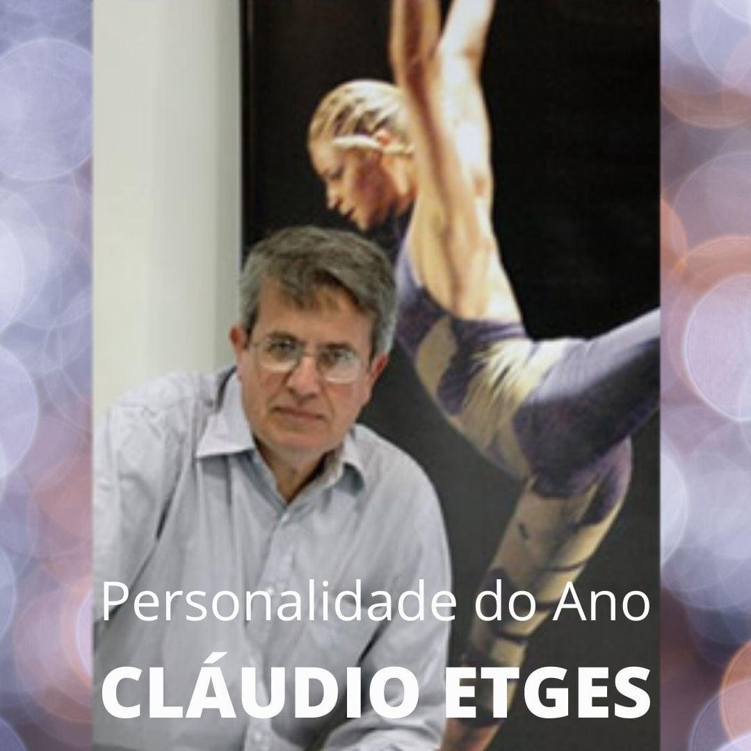 Cl&aacute;dio Etges recebeu em 2020, o "Acrescer 2020", no Pr&ecirc;mio A&ccedil;orianos de Dan&ccedil;a como Personalidade do Ano.