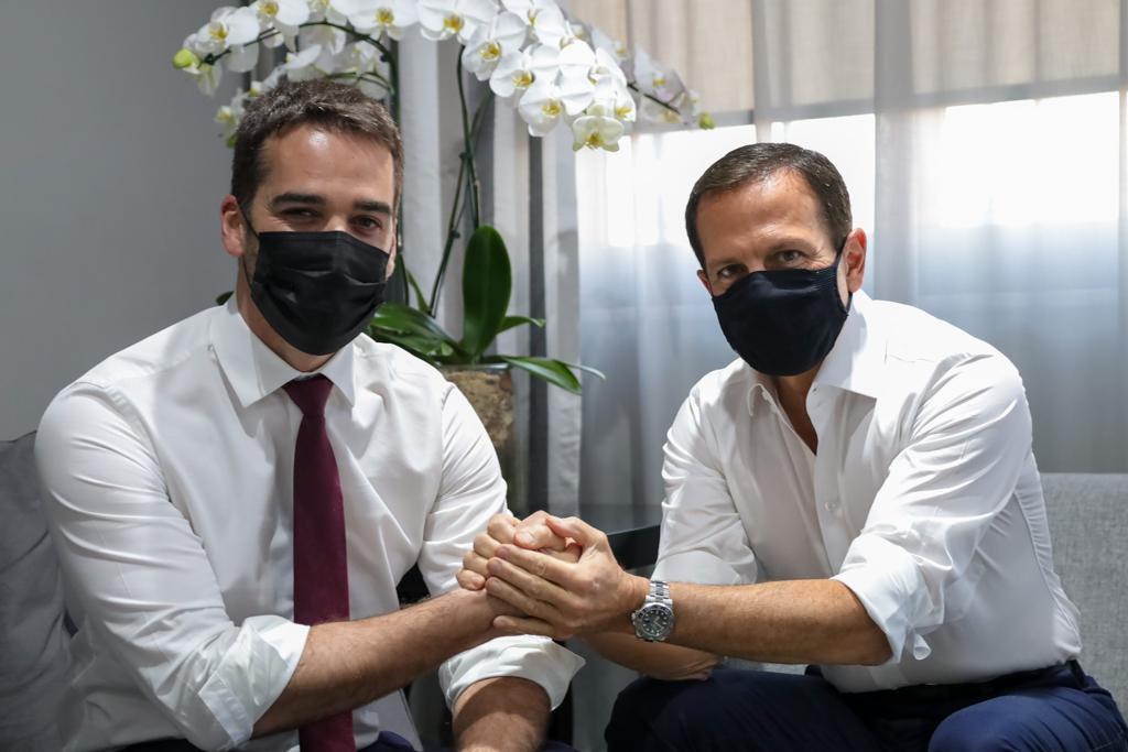 Tucanos disputaram as pr&eacute;vias do PSDB para decidir quem seria o nome do partido para concorrer ao Planalto em 2022. Doria (&agrave; direita) foi o vencedor