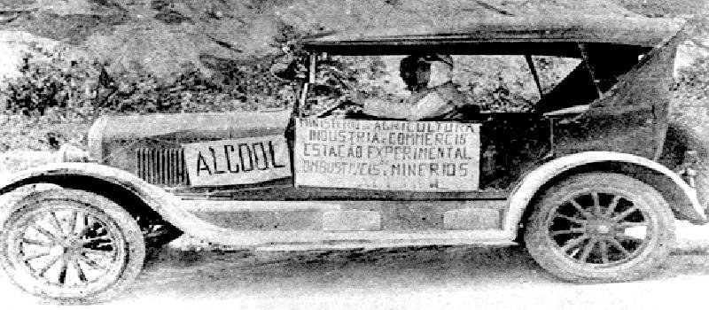 O &aacute;lcool j&aacute; estava sendo usado como alternativa de combust&iacute;vel no pa&iacute;s.