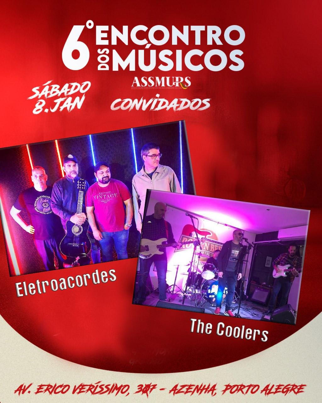 Banda The Coolers se apresentar&aacute; &agrave;s 17h30min e Eletroarcordes, a partir das 18h20min, no encerramento do evento.
