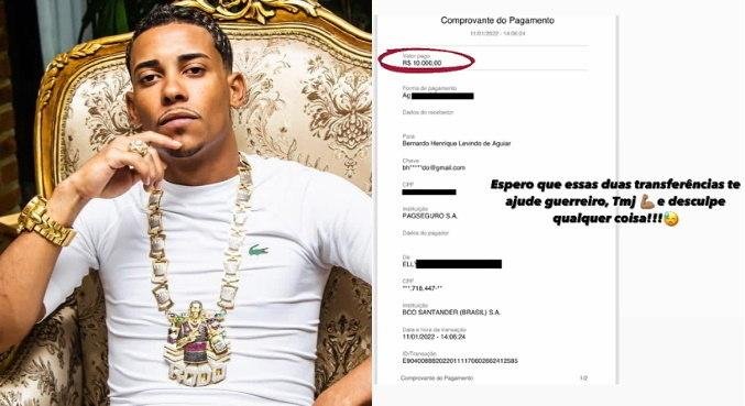 MC Poze do Rodo decidiu ajudar seguran&ccedil;a que foi demitido ap&oacute;s aceitar gorjeta