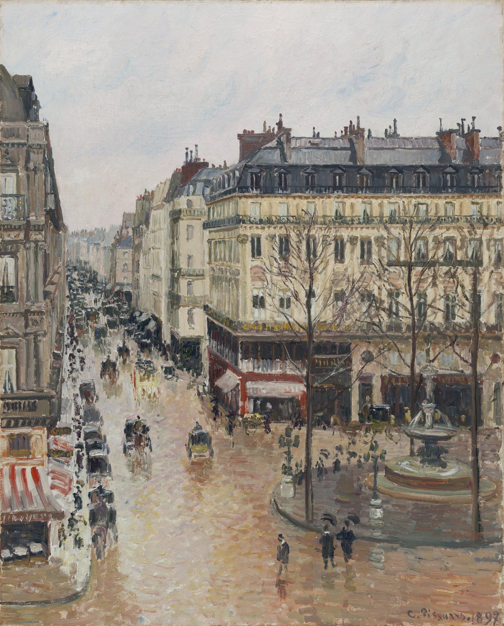 "Rue Saint-Honor&eacute;, &agrave; tarde. Efeito chuva", pintada em 1897, est&aacute;, como outras obras do impressionista, no centro de uma longa batalha jur&iacute;dica com ramifica&ccedil;&otilde;es internacionais