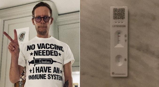 Laurence Fox foi diagnosticado com Covid tr&ecirc;s dias ap&oacute;s fazer post antivacinas