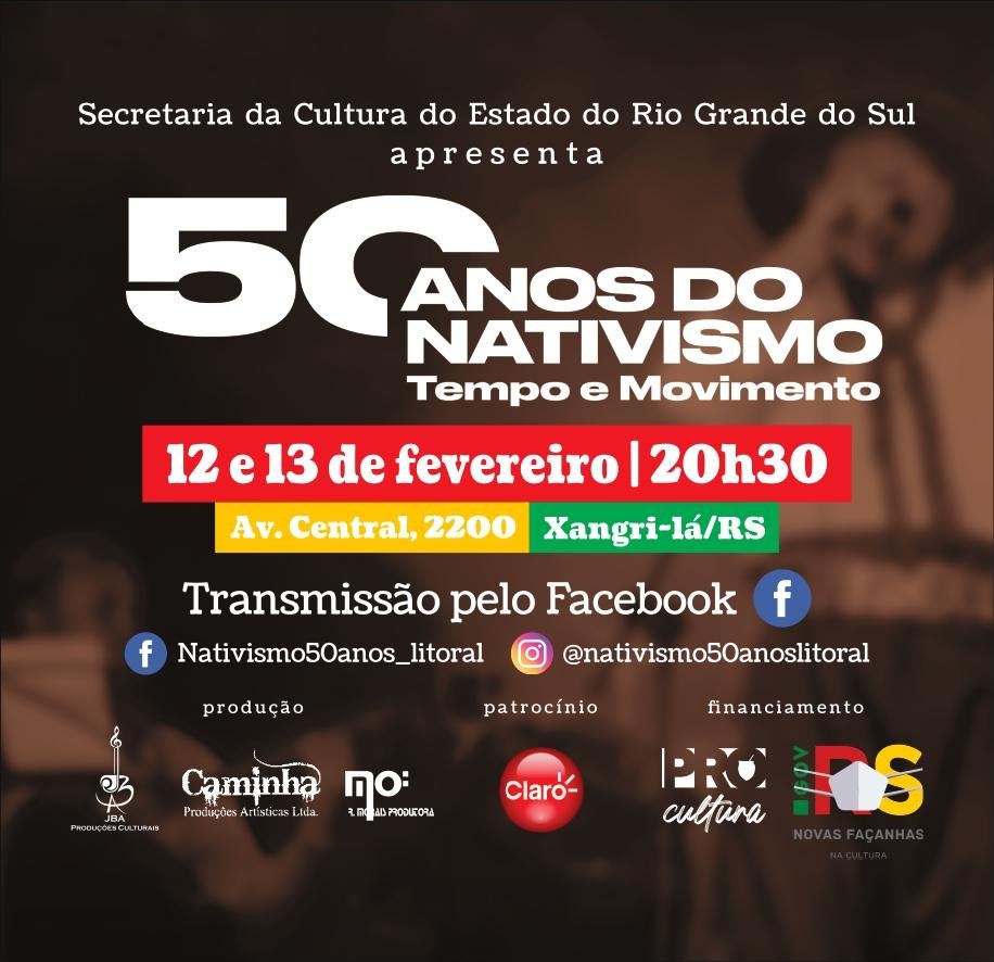 Projeto 50 Anos do Nativismo acontece nesse fim de semana com entrada ...