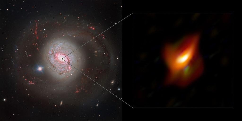 Brilho deste n&uacute;cleo ofusca o da gal&aacute;xia NGC1068