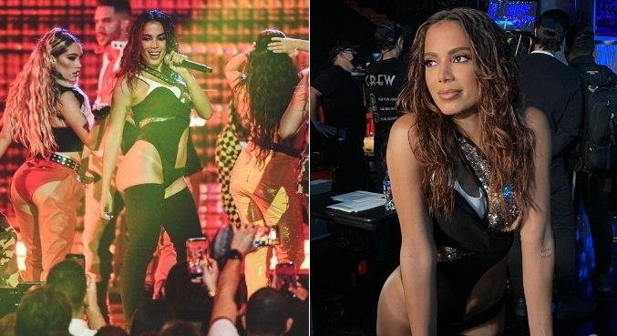 No palco do 'Premio Lo Nuestro', Anitta cantou em espanhol e portugu&ecirc;s