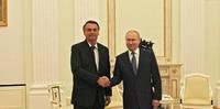 Bolsonaro em encontro neste ano com presidente da Rússia, Vladimir Putin
