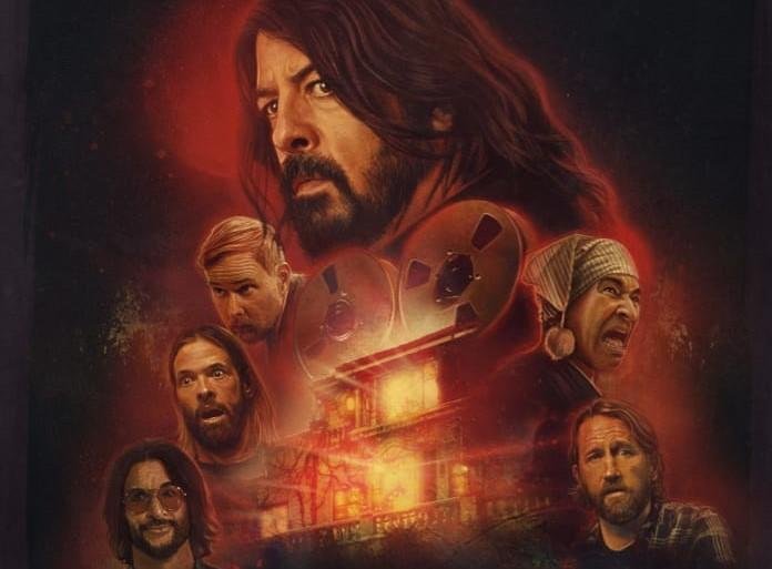 Cartaz do filme com integrantes da banda Foo Fighters