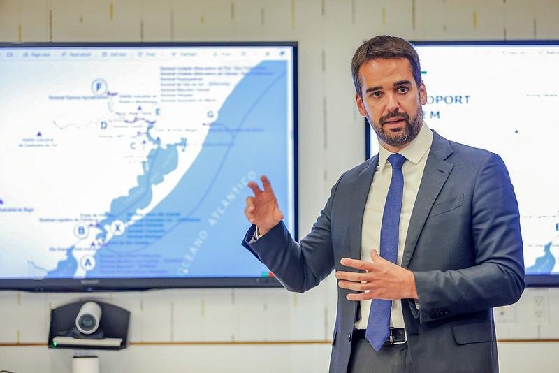 Eduardo Leite durante agenda nos Estados Unidos