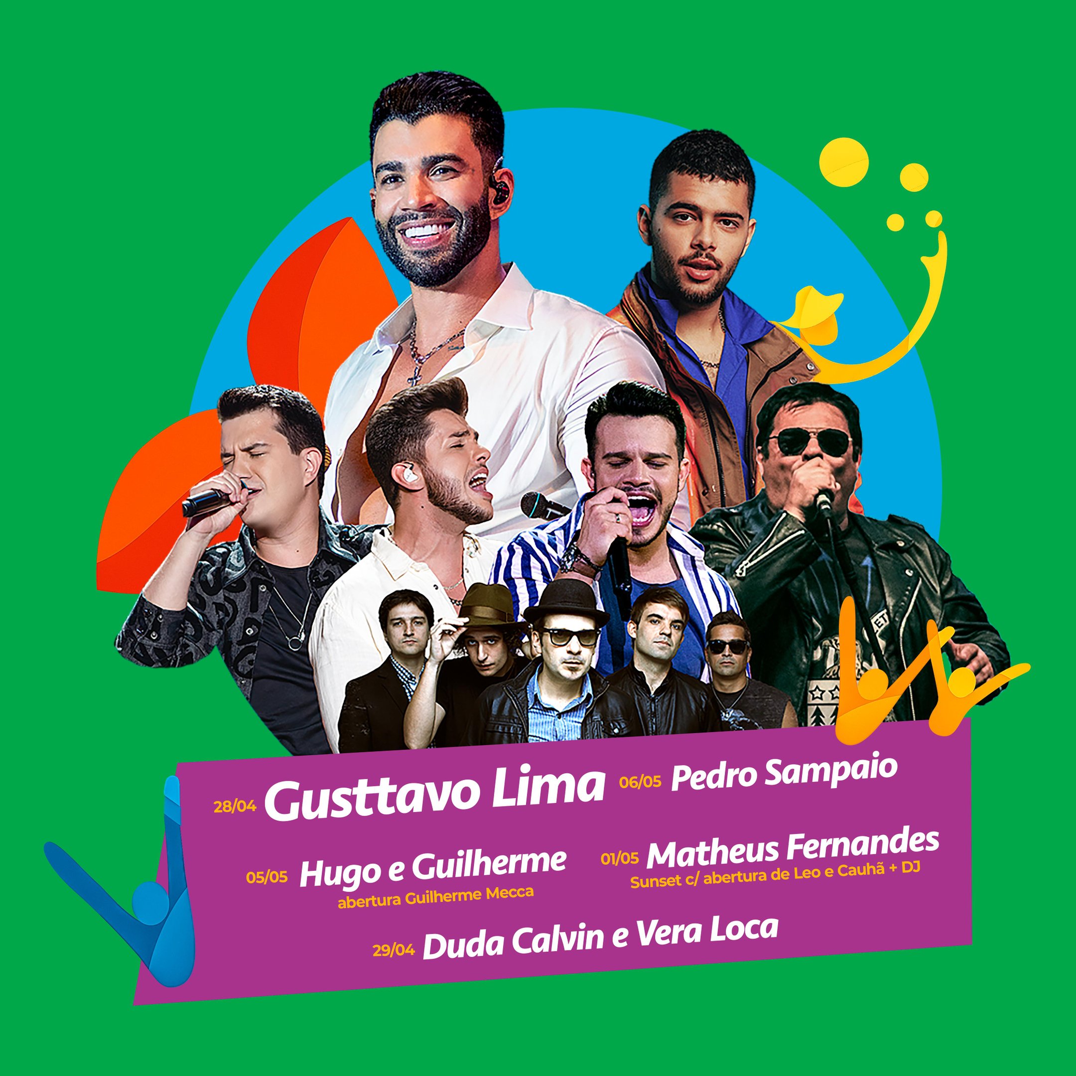 Grade de shows da Fenasoja 2022