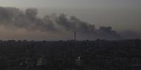 Fumaça cobriu a capital Kiev neste domingo