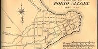 Reconstituição do mapa da cidade de 1772 pelo cartógrafo Clóvis Silveira de Oliveira.