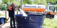 A Defesa Civil contabiliza 168 pontos de abastecimento de água potável para 223 famílias