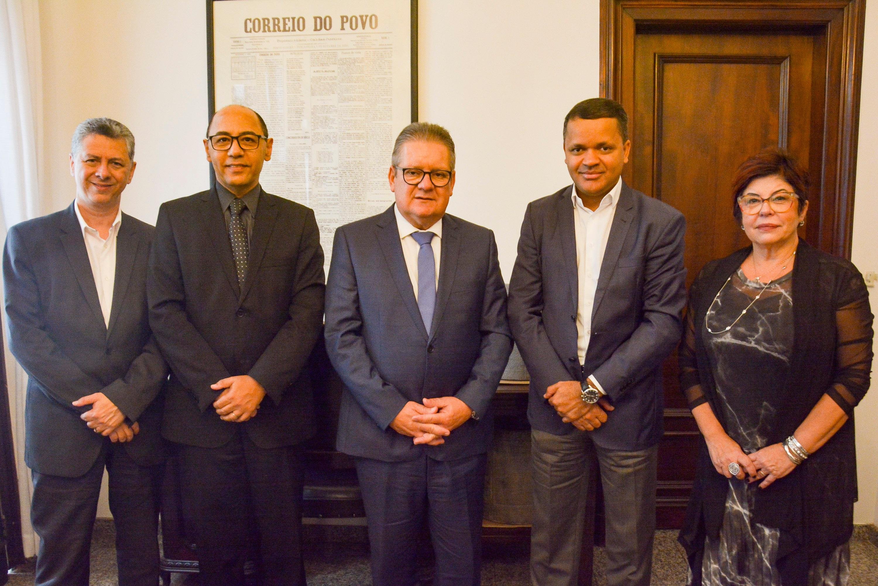 Jefferson Torres, Sidney Costa, governador Ranolfo Vieira J&uacute;nior, Carlos Alves e a secret&aacute;ria de Comunica&ccedil;&atilde;o, T&acirc;nia Moreira