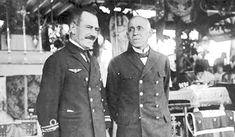 Os aviadores portugueses Sacadura Cabral e Gago Coutinho.
