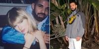 Taylor Swift e Drake surgiram abraçados em foto publicada pelo rapper