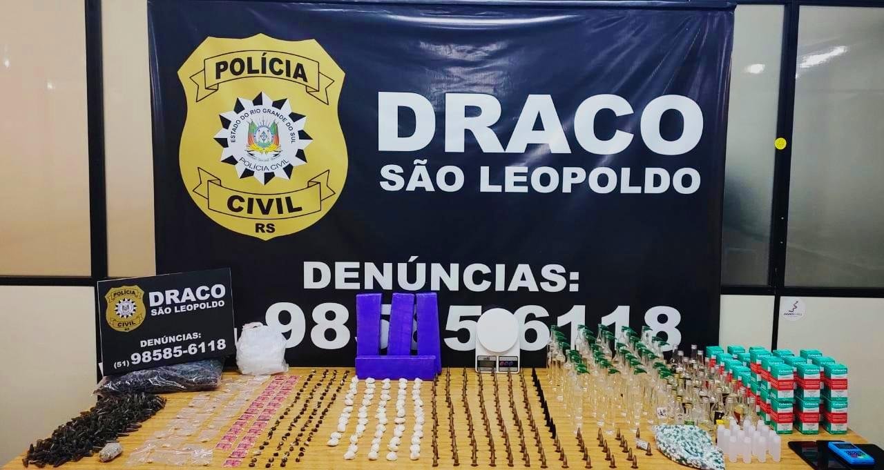 Houve apreens&atilde;o de maconha, coca&iacute;na, LSD, haxixe, cetamin, lan&ccedil;a-perfume, lol&oacute; e MDMA