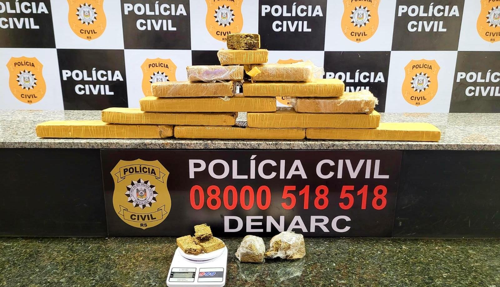 Flagrante resultou em pris&atilde;o de traficante