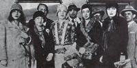 Pagu, Anita Malfatti, Tarsila do Amaral, Elise Houston, Benjamin Péret e Eugênia Álvaro Moreyra, na Semana de Arte Moderna de 1922