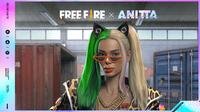 Anitta como personagem jogável no Free Fire