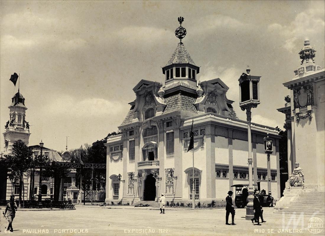 Pavilh&atilde;o de Portugal, na Exposi&ccedil;&atilde;o do Centen&aacute;rio da Independ&ecirc;ncia, no RJ.