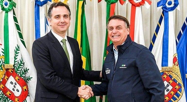 Rodrigo Pacheco e Jair Bolsonaro