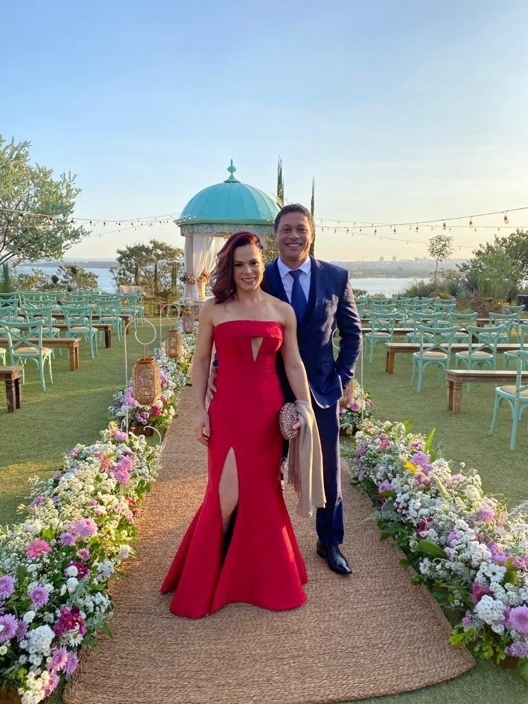Advogado Luiz Eduardo Trindade e sua esposa Milene Castilhos Sanzi em Bras&iacute;lia
