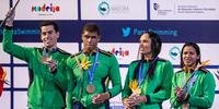 Revezamento 4x100 metros livre do Brasil conquistou a medalha de ouro ontem, na Ilha da Madeira
