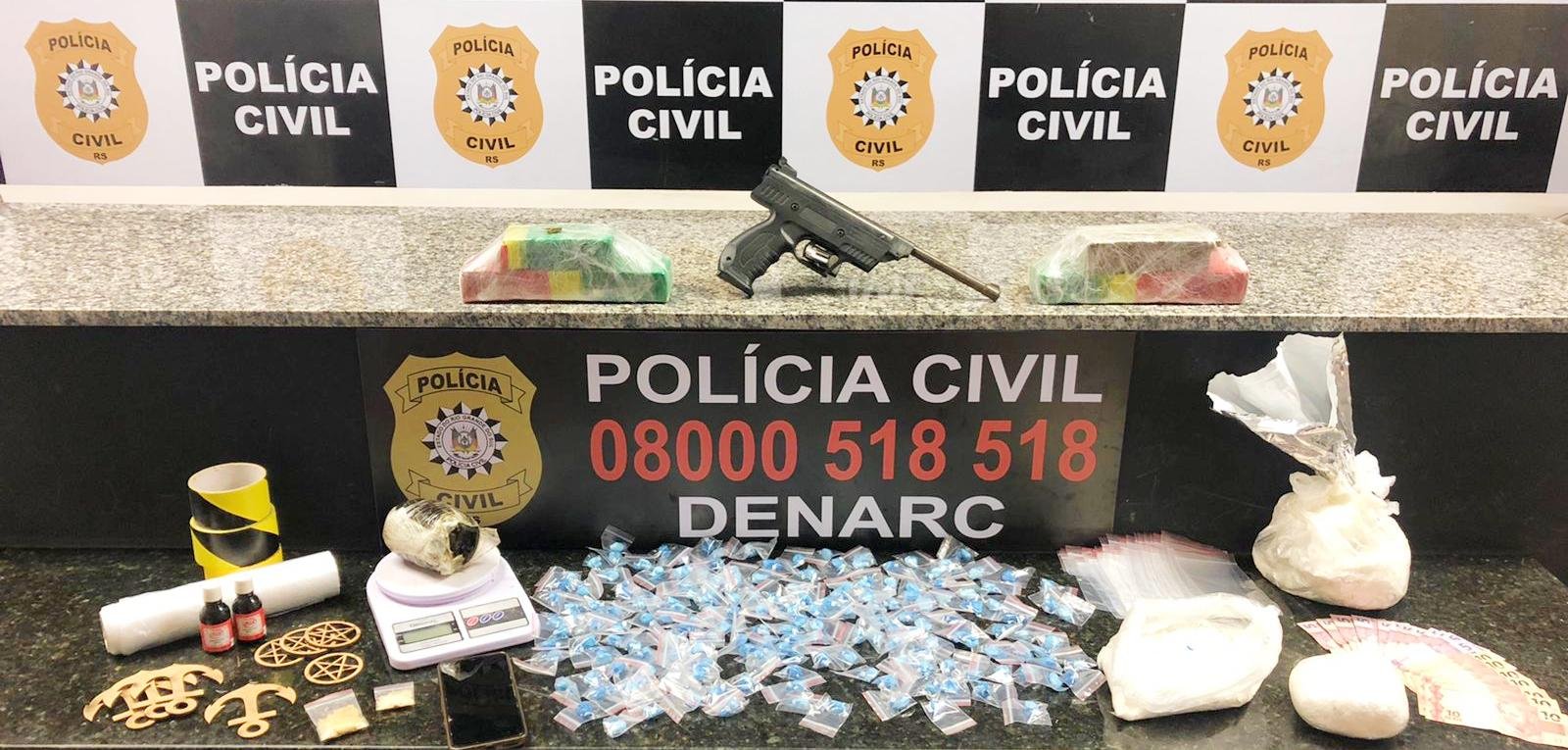 Entorpecentes foram apreendidos junto com s&iacute;mbolos para identifica&ccedil;&atilde;o de cada um
