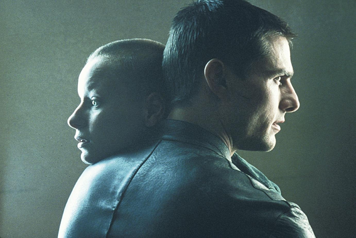 Samantha Morthon e Tom Cruise em "Minority Report"
