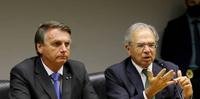 O presidente da República, Jair Bolsonaro e o ministro da Economia, Paulo Guedes