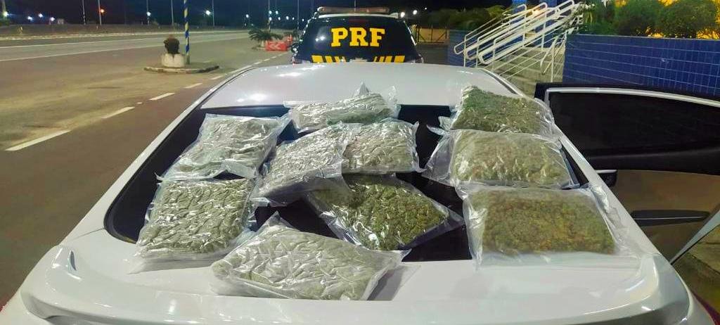 Um traficante foi preso em flagrante