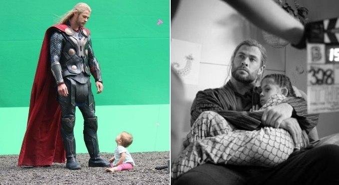 Filha de Chris Hemsworth participa de 'Thor: Amor e Trov&atilde;o'