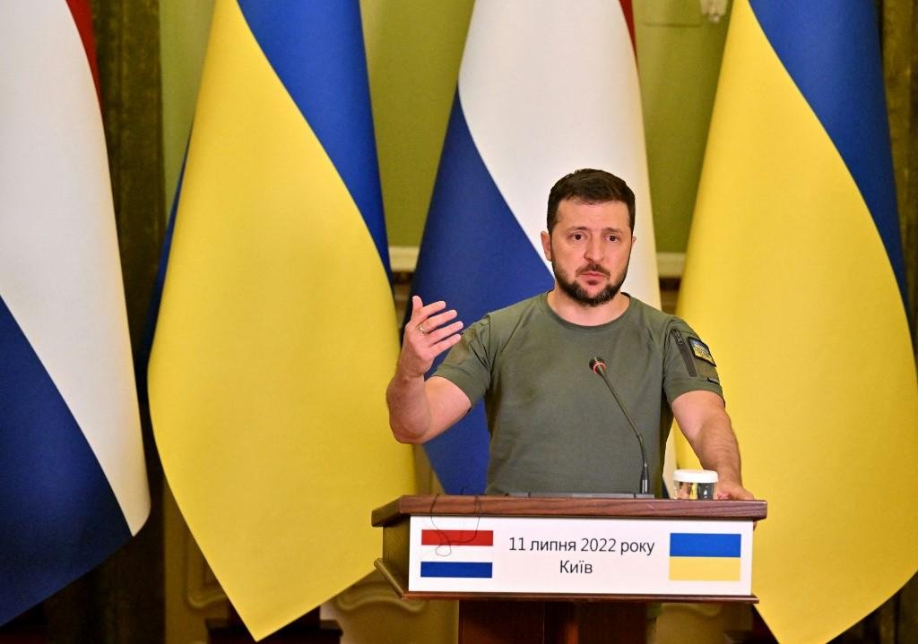 Presidente Volodymyr Zelensky discursou nesta quinta-feira