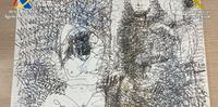 Alfândega espanhola divulgou em suas redes as imagens do desenho de Picasso aprendido