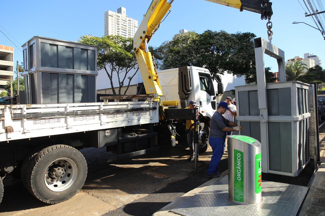 Previs&atilde;o &eacute; instalar at&eacute; 50 lixeiras subterr&acirc;neas na &aacute;rea central da cidade