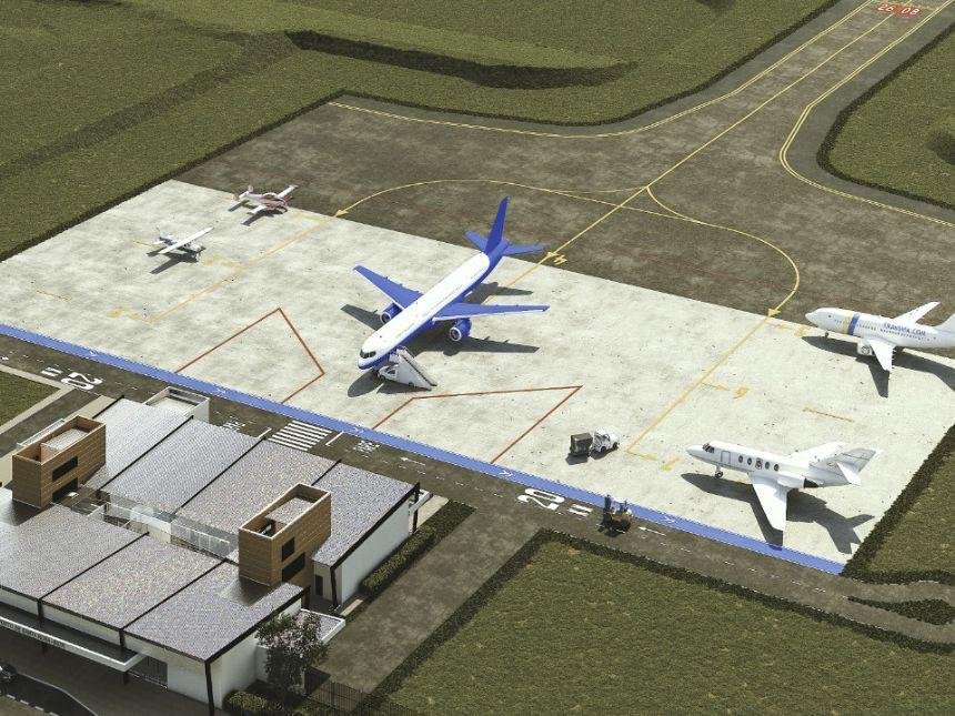 Pista de pouso passar&aacute; a medir 1.630 metros e o novo e moderno terminal de passageiros ter&aacute; 1.250 metros quadrados