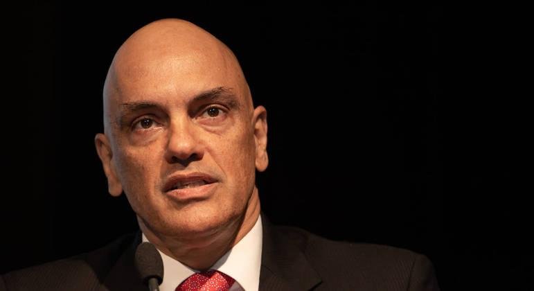 O ministro do STF Alexandre de Moraes durante discurso em evento em S&atilde;o Paulo