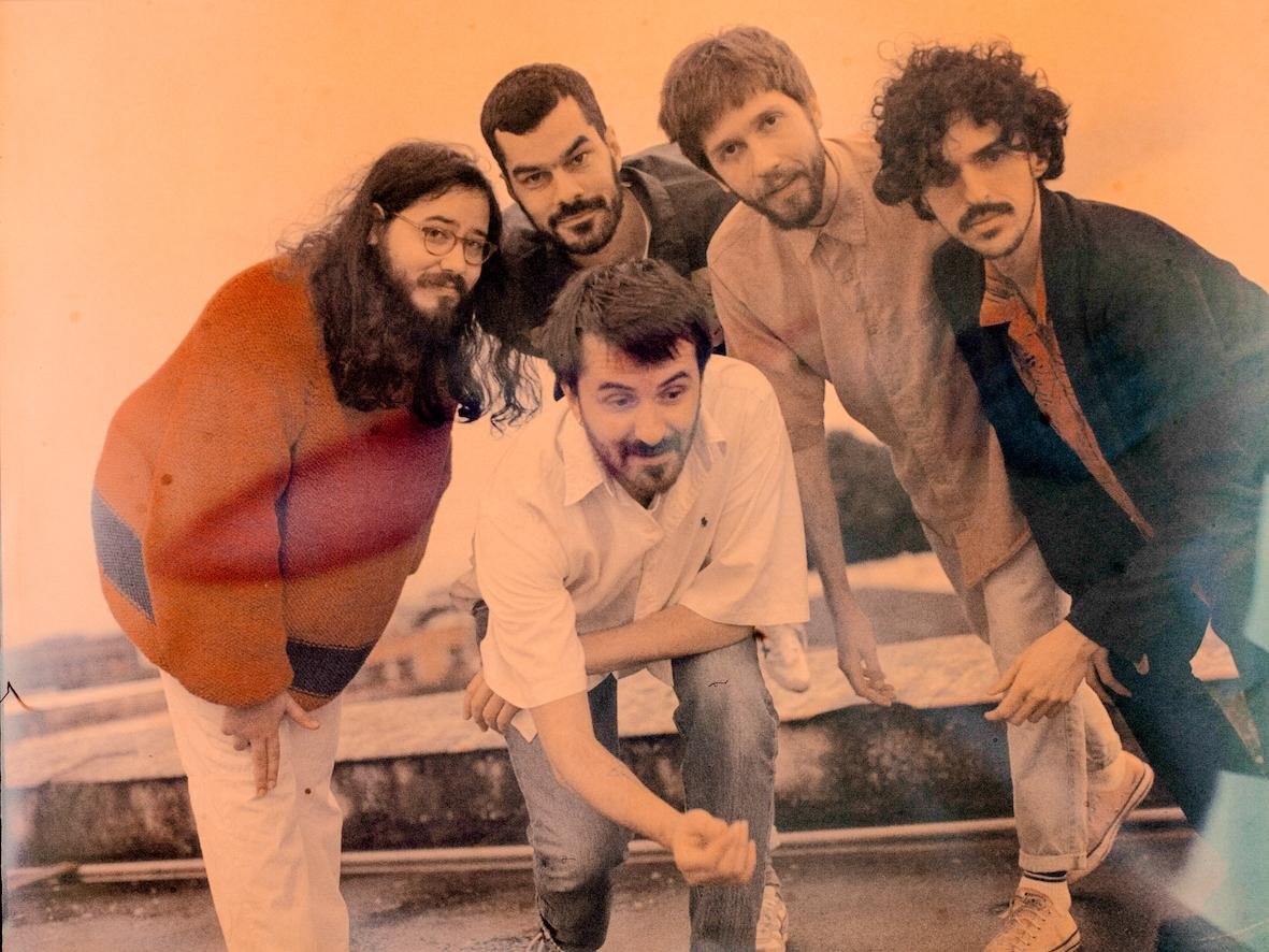 Arthur Valandro, Andr&eacute; Garbini, Bernard Simon, Gabriel Burin e Ricardo De Carli formam a recreio