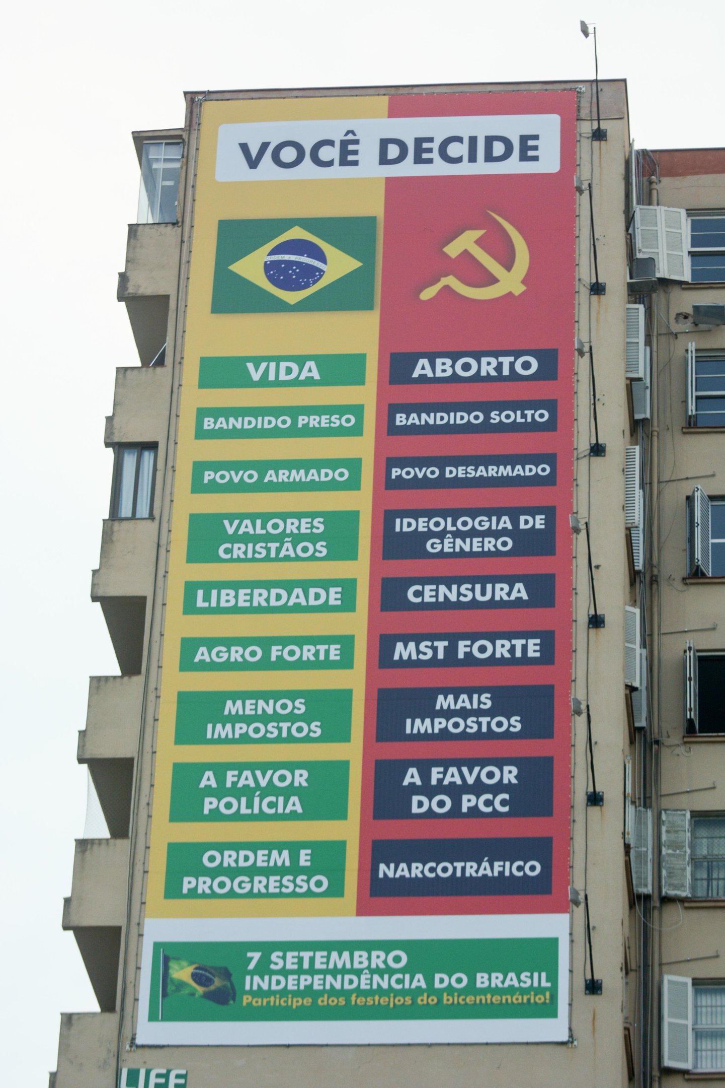 Outdoor foi instalado em pr&eacute;dio pr&oacute;ximo ao viaduto da Concei&ccedil;&atilde;o.
