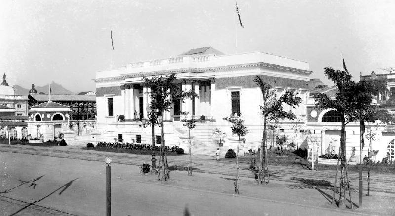 Pavilh&atilde;o da Inglaterra na Exposi&ccedil;&atilde;o do Centen&aacute;rio, no Rio de Janeiro.