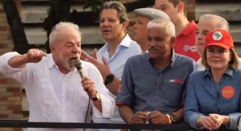 Luiz In&aacute;cio Lula da Silva discursa em S&atilde;o Bernardo do Campo (SP)