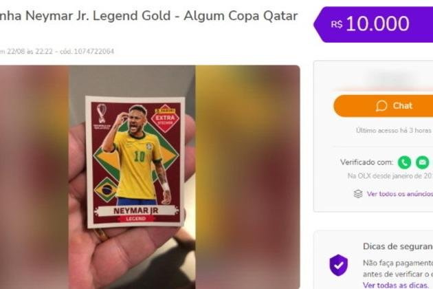 Colecionador recusa oferta de R$ 3 mil por figurinha rara do Neymar:  'Aguardando novas propostas', Bauru e Marília